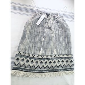 NWT Sleeveless Knit Tassle Tank